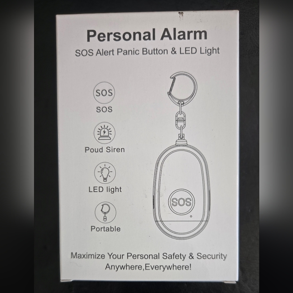 3/$15 Stocking Stuffer Keychain Portable Personal Alarm w/ LED Light Green NWT - Picture 2 of 4